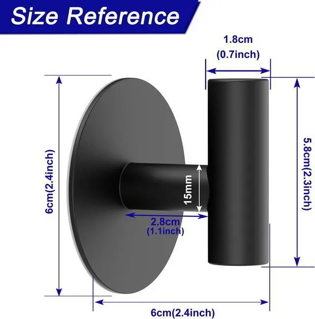Alt view image 6 of 7 - Bntuk Adhesive Wall Towel Hooks, No Drill Waterproof Bathroom Shower Hooks