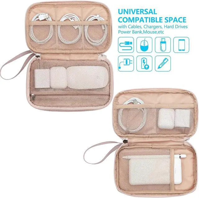 Alt view image 2 of 7 - NISHEL Electronics Travel Organizer Cord Case, Charger Cable Tech Bag