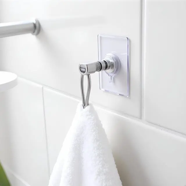 Alt view image 2 of 6 - 10 Pack Transparent Adhesive Hooks, Wall Hangers Without Nails, Heavy Duty Waterproof Wall Hooks for Home and Office, Bathroom Hardware