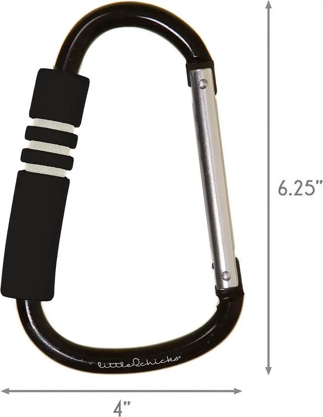 Alt view image 2 of 5 - Little Chicks Jumbo Stroller Buggy Organizer Hooks Clip - Purse and Diaper Bag Hanger for Stroller - Suitable for Most Strollers, Wheelchairs, and Shopping Carts - 1 Pack