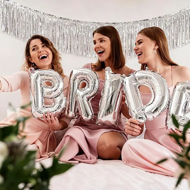 Alt view image 5 of 7 - Silver Streamers Table Skirt Tinsel 3 Packs 36 Feet Metallic Foil Fringe Garland Wall Ceiling Hanging Fringe Banners Backdrop for Wedding Birthday Party Decoration Halloween Christmas New Year