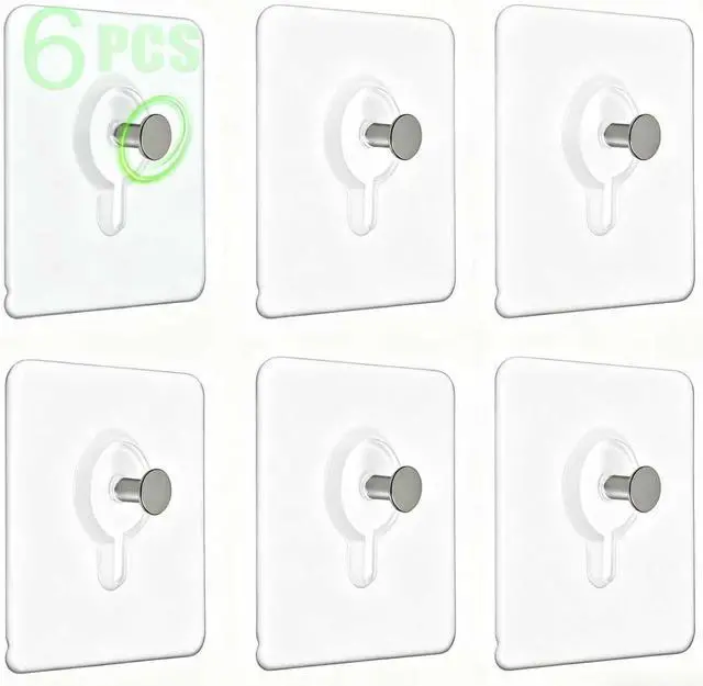 Main image of Picture Hanging Hooks,6 PCS Heavy Duty Wall Hangers Without Nails