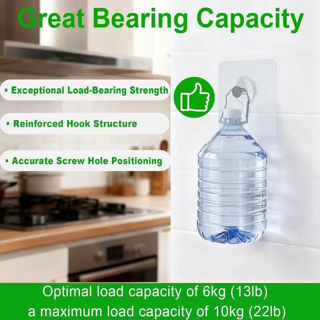 Alt view image 6 of 7 - Picture Hanging Hooks,6 PCS Heavy Duty Wall Hangers Without Nails