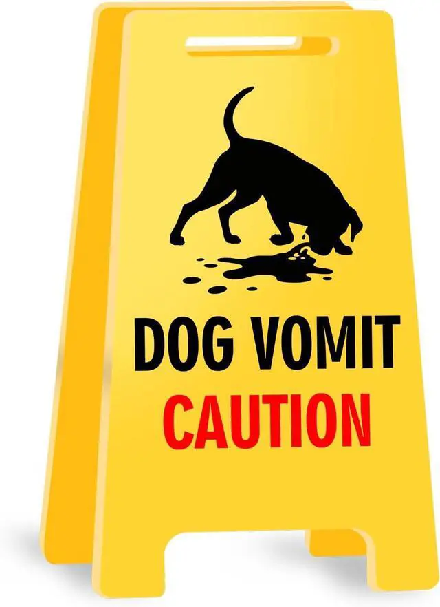 Main image of Funny Office Desk Accessories Decor DOG VOMIT CAUTION Acrylic Humorous Dog Pet Accident Warning Do Not Disturb Mini Sign Paper Clips Funny Cute Gag Office Decorations Gifts for Work Women Dog lovers
