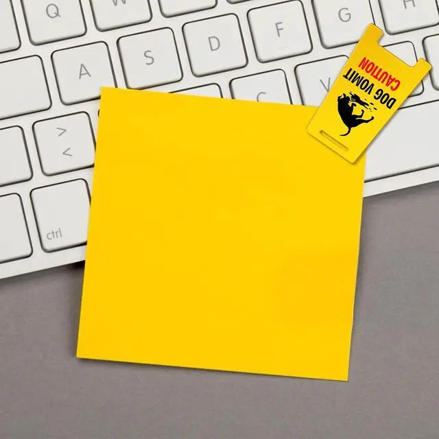 Alt view image 3 of 6 - Funny Office Desk Accessories Decor DOG VOMIT CAUTION Acrylic Humorous Dog Pet Accident Warning Do Not Disturb Mini Sign Paper Clips Funny Cute Gag Office Decorations Gifts for Work Women Dog lovers