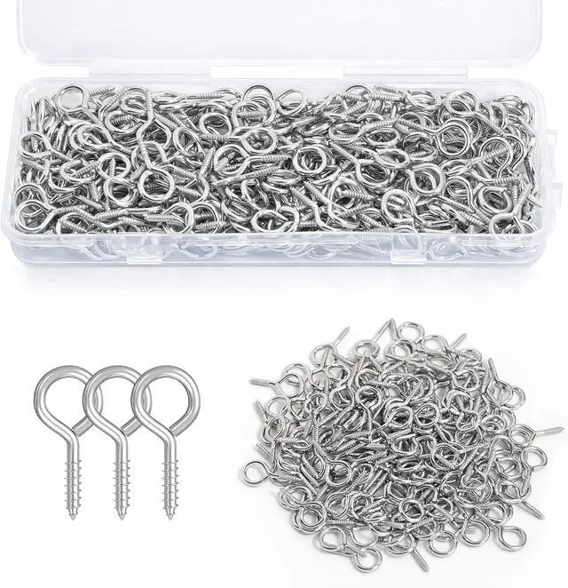 Main image of 300PCS Eye Screws, 0.63 Inch Screw Eye Hooks for Hanging Artwork