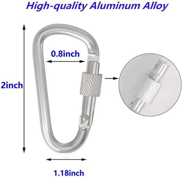 Alt view image 2 of 6 - Flags Snaps Hook, Aluminum Flags Pole Clips, Flags Hardware, Accessory for Backpack/Key Ring/Flags/Dog Leash (4 Pcs)
