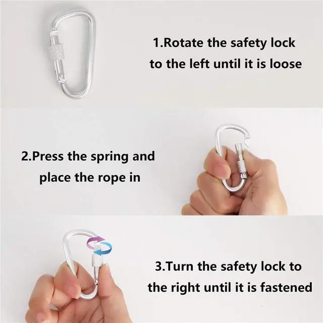 Alt view image 6 of 6 - Flags Snaps Hook, Aluminum Flags Pole Clips, Flags Hardware, Accessory for Backpack/Key Ring/Flags/Dog Leash (4 Pcs)