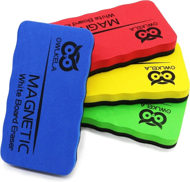 Main image of 4 Pcs Dry Erase Erasers, 4 Colors | Magnetic, Erasers for White Board Markers, Ideal for Classroom, Home and Office