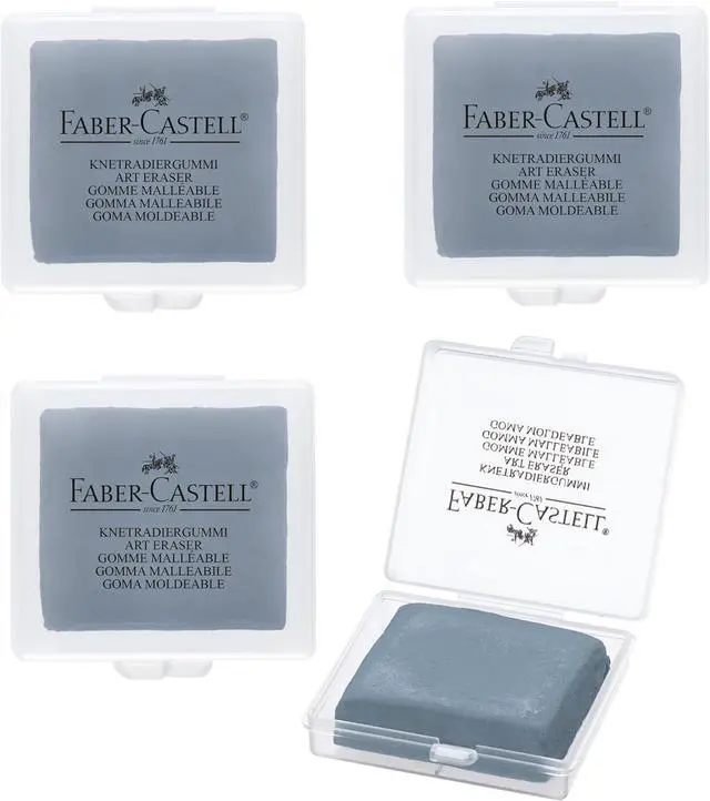 Main image of Erasers - Drawing Art kneaded Erasers, Large Size Grey - 4 Pack