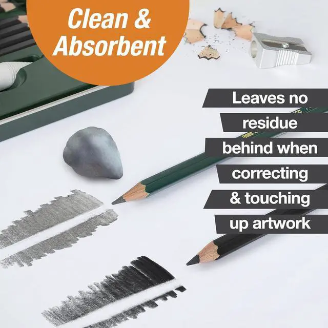 Alt view image 4 of 7 - Erasers - Drawing Art kneaded Erasers, Large Size Grey - 4 Pack