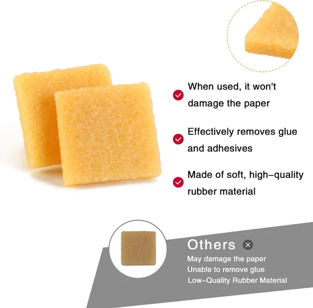 Alt view image 3 of 7 - 2 Pcs Glue and Residue Eraser Rubber Cement Cleaner for Removing Adhesive and Residues from Paper Plastic and More