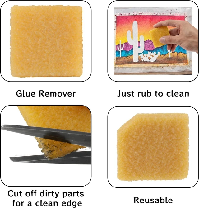 Alt view image 4 of 7 - 2 Pcs Glue and Residue Eraser Rubber Cement Cleaner for Removing Adhesive and Residues from Paper Plastic and More