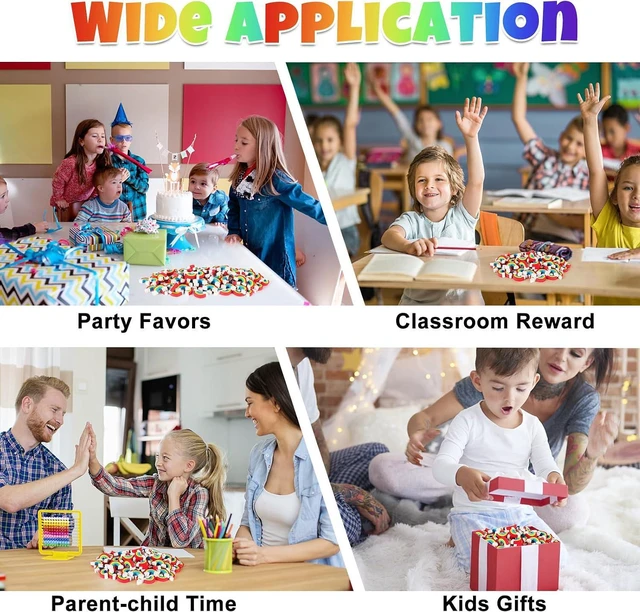 Alt view image 7 of 7 - 50 Pack Rainbow Erasers for Kids,Large Fun Rainbow Erasers Bulk,St. Patrick's Day Eraser Cute Eraser for Classroom Office Home School Work Prize Gifts Supplies