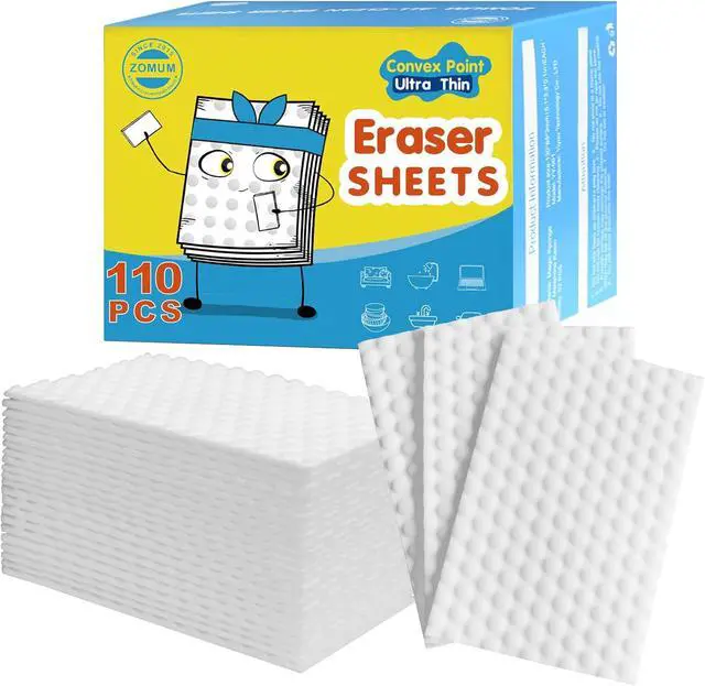Alt view image 2 of 7 - 52 PCS Magic Sponge Eraser Sheets,Upgrade Convex Point Melamine SheetsDisposable Portable Magic Cleaning Eraser Thin Wipes for Kitchenware Bathroom Shoe Sink Car Interiors Hard-to-Reach Places