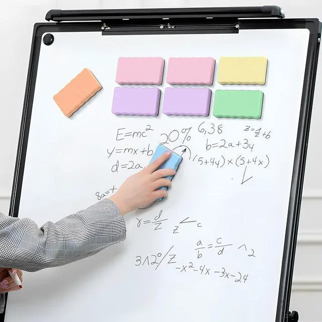 Alt view image 6 of 7 - Dry Erase Board Erasers, 4" x 2" Magnetic Whiteboard Erasers 8 Pack | Reusable Dry Erase Cleaning Pads with Strong Magnet for Office, Home, Classroom and Chalkboard Use, Teacher Supplies