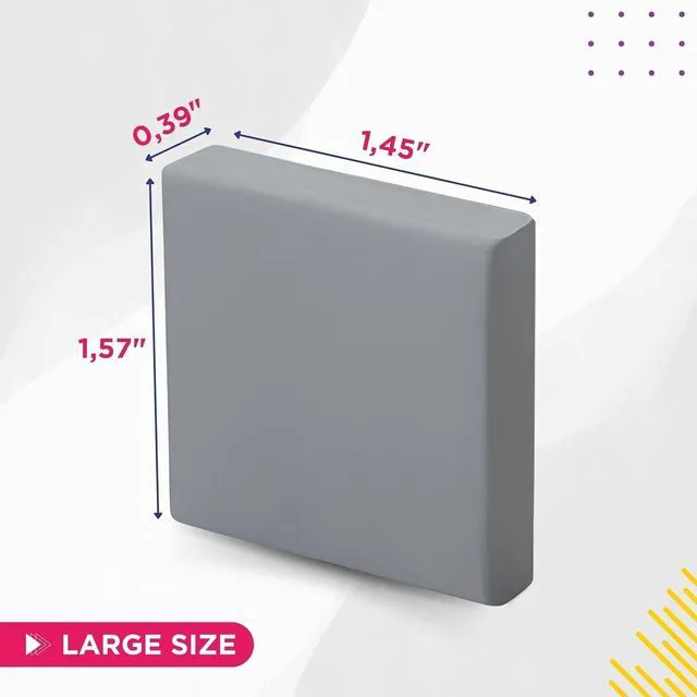 Alt view image 3 of 7 - Kneaded Erasers for Drawing Large Grey Moldable Art Erasers (4 Pack) with Storage Case, Ideal for Charcoal, Sketching, Pastels & Fine Art Blending