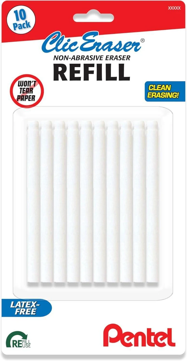Main image of Eraser Refill for Clic Eraser, Pack of 10