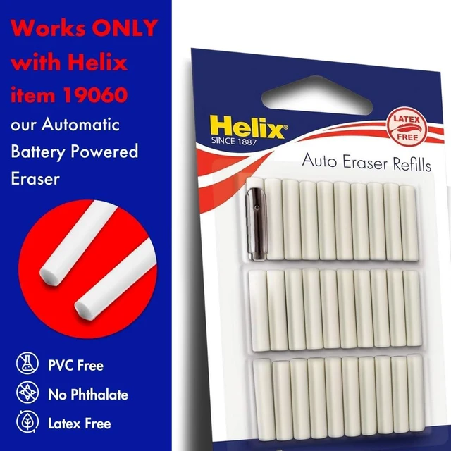Alt view image 3 of 7 - Helix - Mechanical Pencil Eraser Refills - 30 Count | Smudge-Free Performance - Ideal for Students and Artists - Drafting and Drawing Supplies - Precision Correction