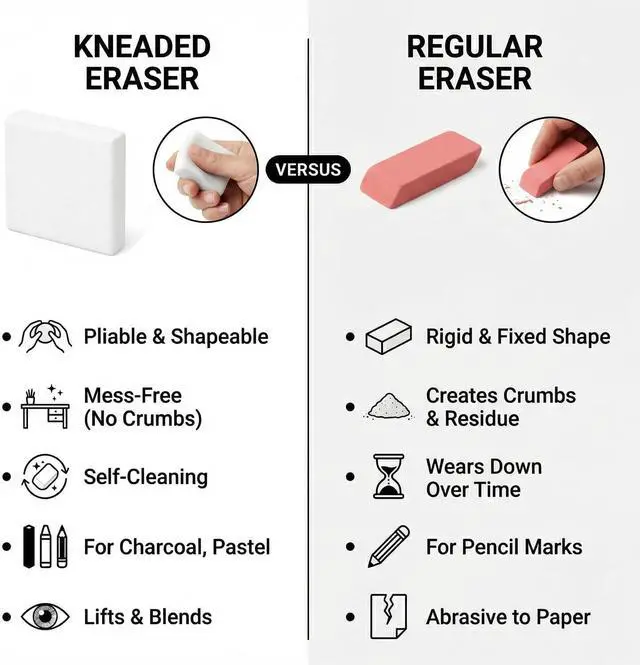 Alt view image 7 of 7 - 24 Pack Kneaded Erasers, Assorted Colors, for Artists,Drawing,School Supplies,Sketching Supplies and Office (White)
