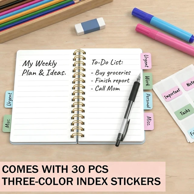 Alt view image 4 of 7 - 4 Pack 5x7 Small Spiral Notebook, Hardcover Spiral Journal Notebook with Removable Dividers Tabs, Note Books for Note Taking, Work, School, Cute Notebooks with Strap 50 Sheet