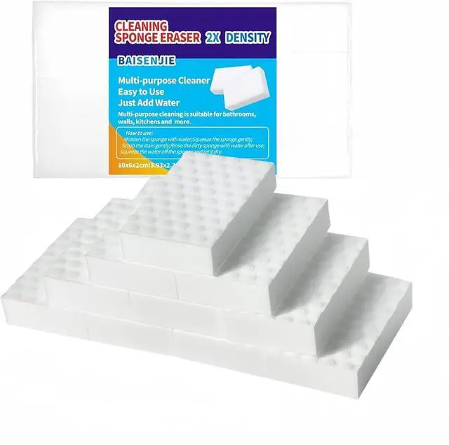 Main image of Magic Sponges Eraser,10 Pack Melamine Sponge Bulk,2X Density,Long Lasting | Just add Water,Easy to Use,Cleaning Sponge for Kitchen,Bathroom,Bathtub,Sink,Furniture,Wall Cleaner