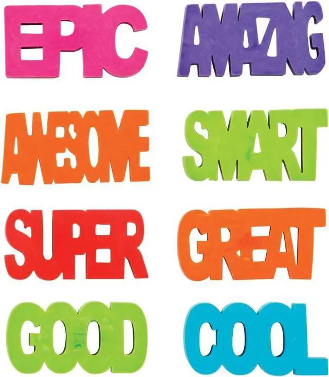 Main image of Raymond Geddes Positive Attitude Erasers for Kids (Pack of 24)