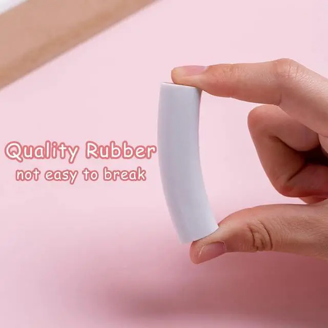 Alt view image 5 of 7 - 4 Pcs Cat Paw Shaped Retractable Erasers, Cute Rubber for Kids, Push-Pull Rubber Eraser for Students Writing Office School Supplies