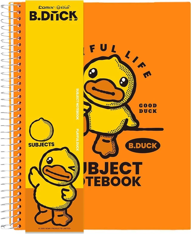 Main image of Plastic Cover 3 Subject Notebook, 150 Sheets 8-1/2" x 11" College Ruled Notebook with 3 Dividers for Office/School/Home, Orange