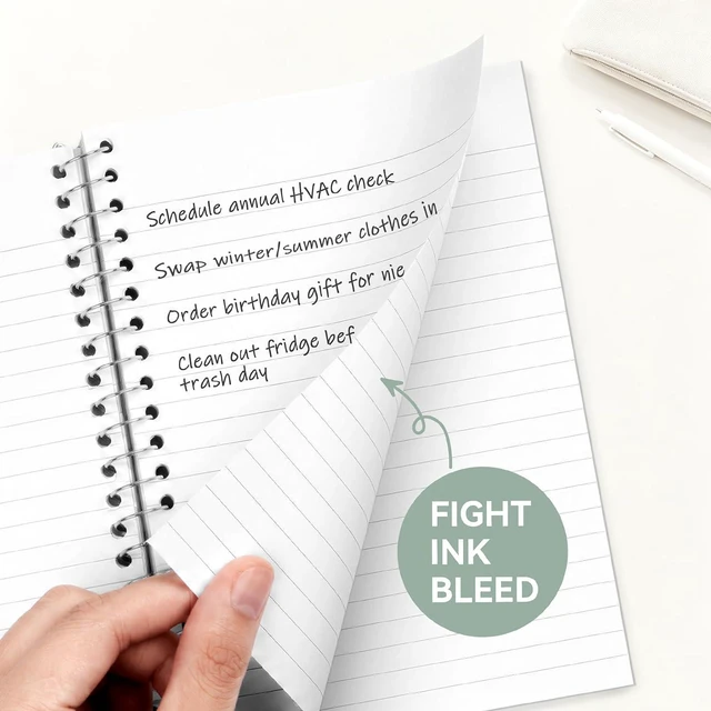 Alt view image 3 of 7 - Spiral Notebook, Mini 1 Subject Notebook 5" x 7" College Ruled | Small Pocket Size, Perforated Pages, Sturdy Pocket Storage, 80 Sheets, Fights Ink Bleed, Office & School Supplies