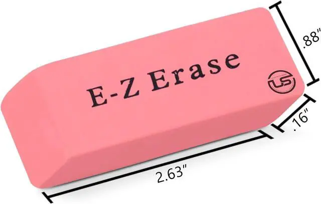 Alt view image 3 of 7 - Pink Erasers, 12 Count Rectangular Eraser Bulk Pack, Latex Free Pink Pearl Erasers for School Supplies, Art and Office