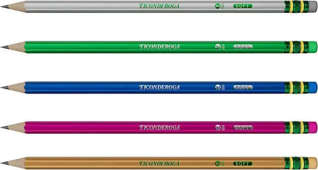 Alt view image 3 of 7 - Wooden Pencils, Pre-Sharpened, #2 HB Soft, Metallic Colors, 10 Count
