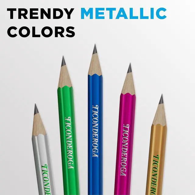 Alt view image 5 of 7 - Wooden Pencils, Pre-Sharpened, #2 HB Soft, Metallic Colors, 10 Count