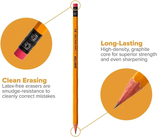 Alt view image 3 of 7 - Office Premium #2 Pencils, American Cedar Wood, Pre-Sharpened, HB Graphite, 48-Pack