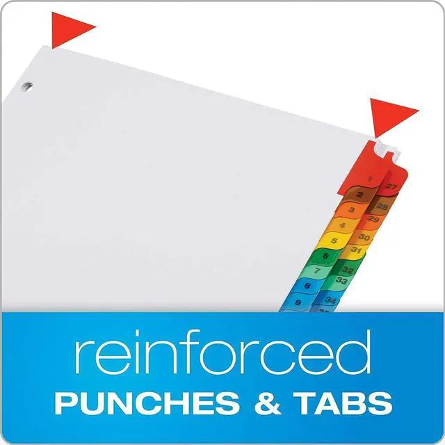 Alt view image 3 of 7 - 60990 OneStep Printable Table of Contents/Dividers, 52-Tab, 11 x 8 1/2, Multicolor