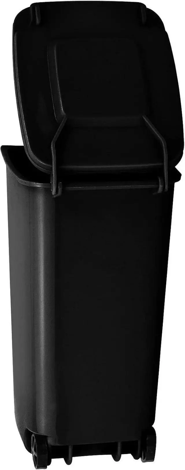 Alt view image 4 of 7 - Mini Trash Can with Lid Swing Top Small Trash Can Pen Holder for Car Bedroom Office Desktop 22 Fl Oz (2 Pcs Grey and Black)
