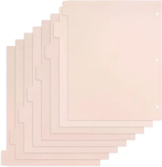 Main image of Binder Dividers with Tabs, 8 Tab Dividers for 3 Ring Binder, Pink Binder dividers, Notebook Dividers for Journal Planner 8 Sheets Per Set | Pink, Sturdy Binder Dividers for School, Office, Notebook, J