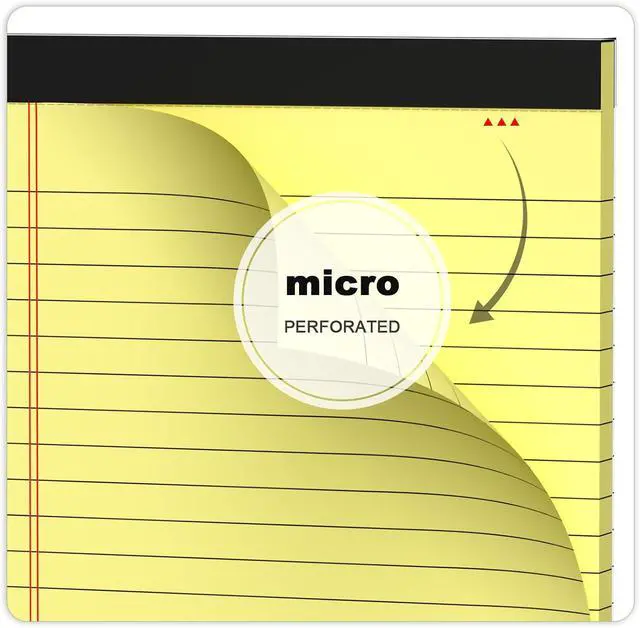 Alt view image 5 of 7 - 6pcs Small Note Pad 5x8 College Ruled Legal Pads Paper Notepads 6 Pack Study Back Writing Pads 5 x 8 Legal Pads Perforated Narrow Ruled Pads of Paper Yellow