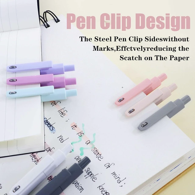 Alt view image 3 of 7 - Cute Gel Pens, 8 Pack 0.5mm Fine Point Pens with Fidget Quick Dry | For Women, For Teachers, For Nurses, Smooth Writing, Liquid Ink, For Badge, Black ink, Felt Tip, Medium Point, For Journaling