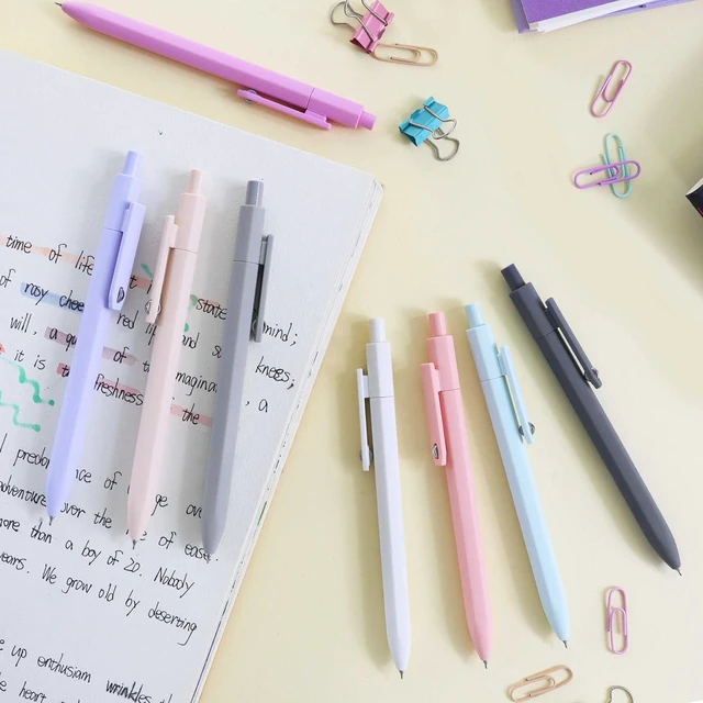 Alt view image 5 of 7 - Cute Gel Pens, 8 Pack 0.5mm Fine Point Pens with Fidget Quick Dry | For Women, For Teachers, For Nurses, Smooth Writing, Liquid Ink, For Badge, Black ink, Felt Tip, Medium Point, For Journaling