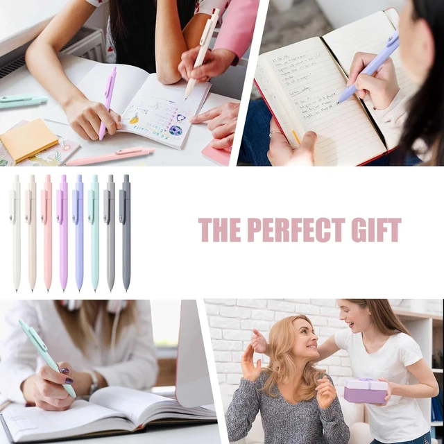 Alt view image 7 of 7 - Cute Gel Pens, 8 Pack 0.5mm Fine Point Pens with Fidget Quick Dry | For Women, For Teachers, For Nurses, Smooth Writing, Liquid Ink, For Badge, Black ink, Felt Tip, Medium Point, For Journaling