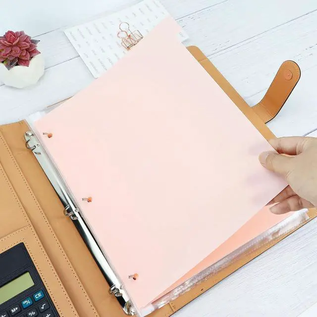 Alt view image 3 of 7 - Binder Dividers with Tabs, 8 Tab Dividers for 3 Ring Binder, Pink Binder dividers, Notebook Dividers for Journal Planner 8 Sheets Per Set | Pink, Sturdy Binder Dividers for School, Office, Notebook, J