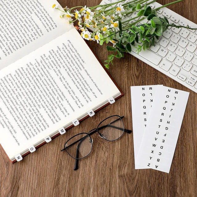 Alt view image 5 of 7 - A-Z 26 Alphabet Tabs, Self Adhesive - White and Colorful Letters, 260 Pcs, 10 Sheets
