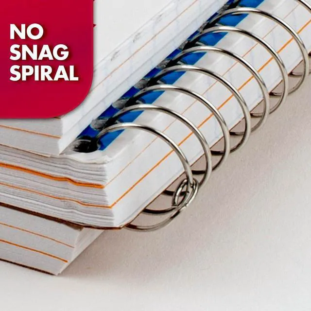 Alt view image 5 of 7 - Spiral Notebook, 3 Subject, Wide Ruled Paper, 7-1/2" x 10-1/2", 120 Sheets, Color Will Vary (930206-25)