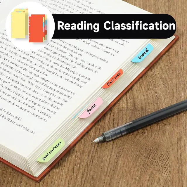 Alt view image 6 of 7 - 4PCS A6 Dividers with Tabs 6 Hole, Notebook Tabs, 2 Sets Vertical & Horizontal, Index Page Cards