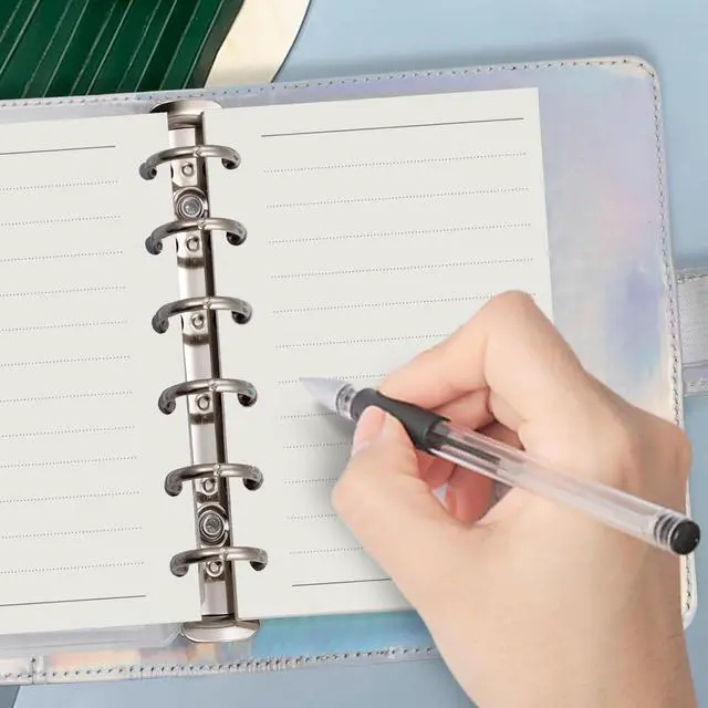 Alt view image 2 of 7 - A7 6-Hole Binder Refill Value Set, 90-Sheet Rulled Line Loose Leaf Paper with Stickers and Dividers, Planner Inserts with Binder Pockets