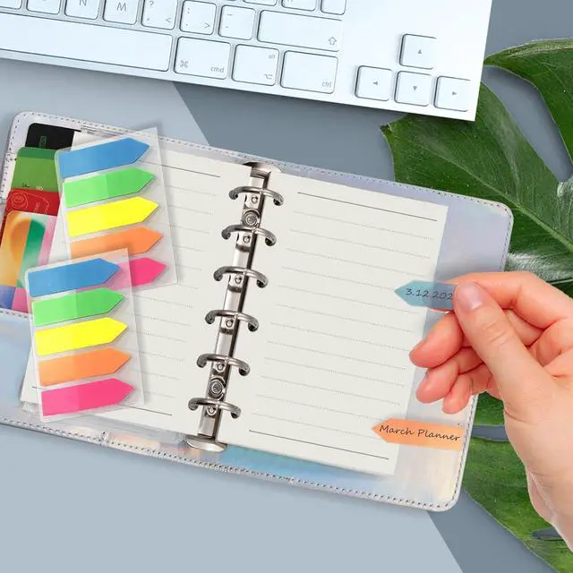 Alt view image 5 of 7 - A7 6-Hole Binder Refill Value Set, 90-Sheet Rulled Line Loose Leaf Paper with Stickers and Dividers, Planner Inserts with Binder Pockets