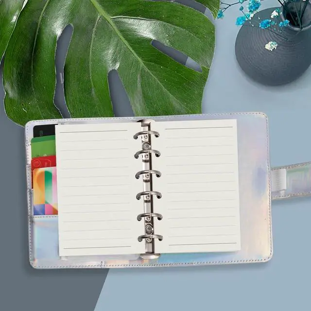 Alt view image 6 of 7 - A7 6-Hole Binder Refill Value Set, 90-Sheet Rulled Line Loose Leaf Paper with Stickers and Dividers, Planner Inserts with Binder Pockets