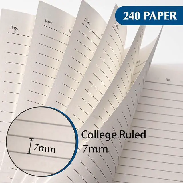 Alt view image 5 of 7 - CAGIE A6 Small Spiral Notebook with Dividers 4.1x5.8 | Subject Notebook, Pocket Notebook , College Ruled, Mini Notebooks for School, Office, Sketch, Blue