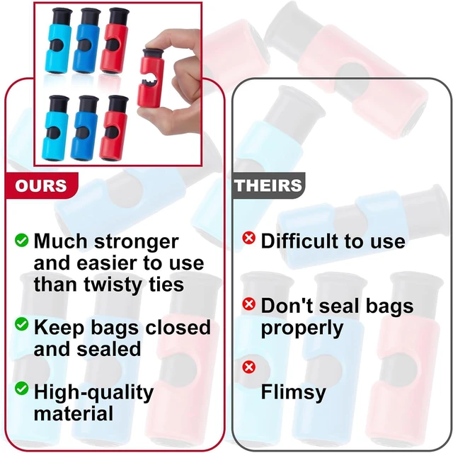 Alt view image 4 of 7 - Chip Clips 6 Pack Bag Clips for Food, Snack & Bread Bag Sealers for Chips and Kitchen Storage